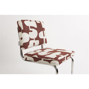   Modern European furniture - Retro Patterned Cantilevered Dining Chairs (2) - www.oroa.com | Oroa.com