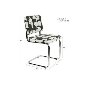   Modern European furniture - Retro Patterned Cantilevered Dining Chairs (2) - www.oroa.com | Oroa.com
