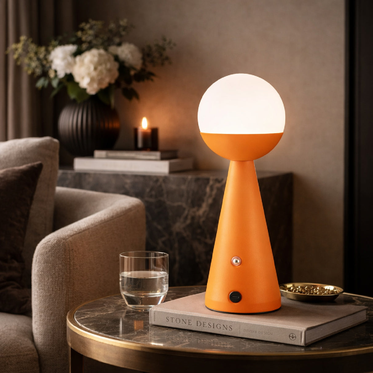   Steel Base Cordless Table Lamp | Oroa.com