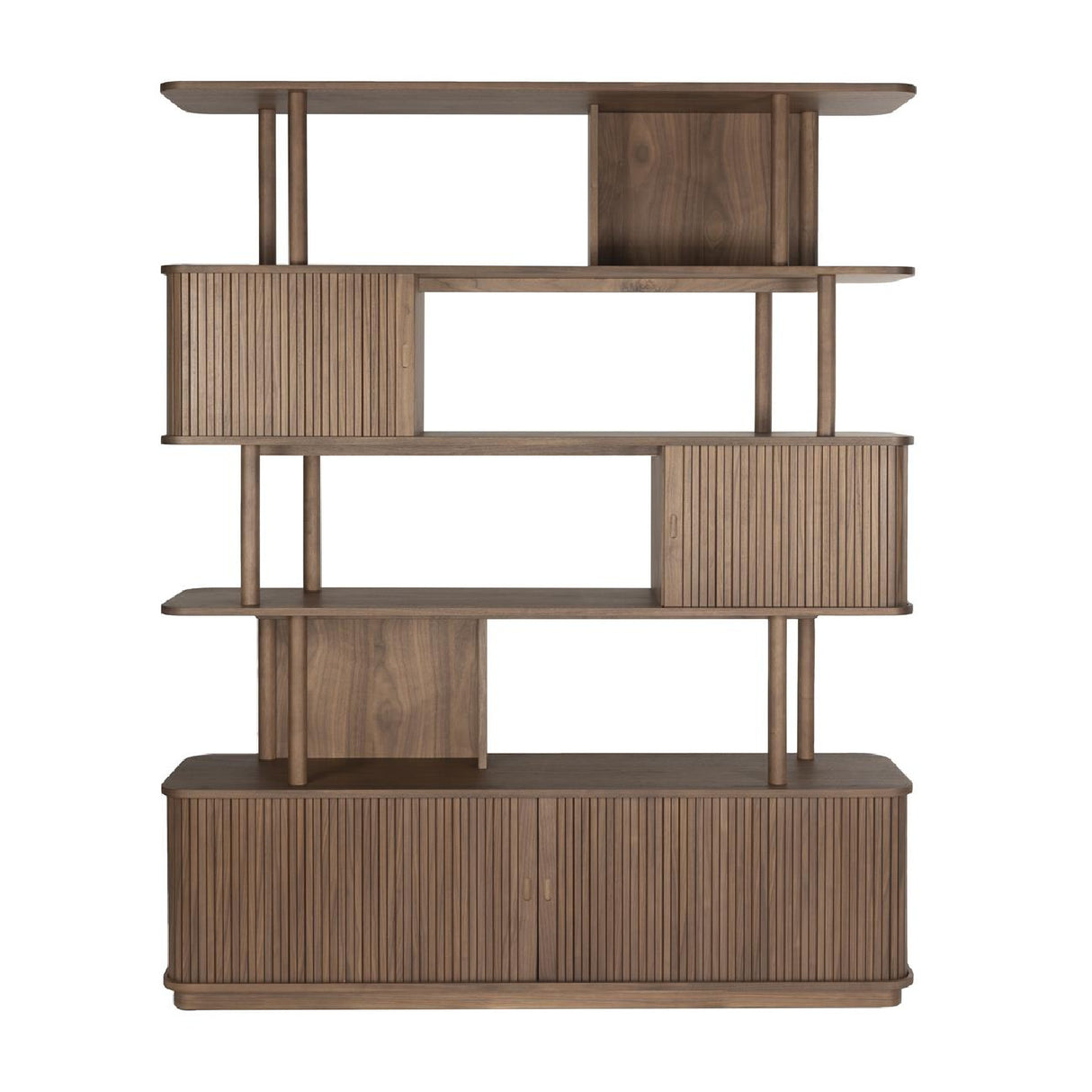   Modern European furniture - Wooden Sliding Door 5-Layer Bookcase - www.oroa.com | Oroa.com