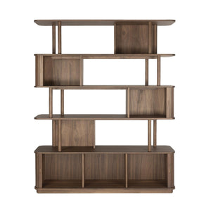   Modern European furniture - Wooden Sliding Door 5-Layer Bookcase - www.oroa.com | Oroa.com