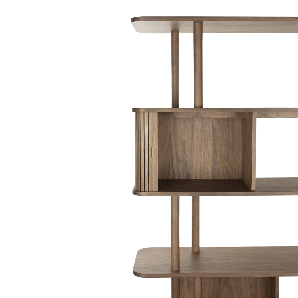   Modern European furniture - Wooden Sliding Door 5-Layer Bookcase - www.oroa.com | Oroa.com