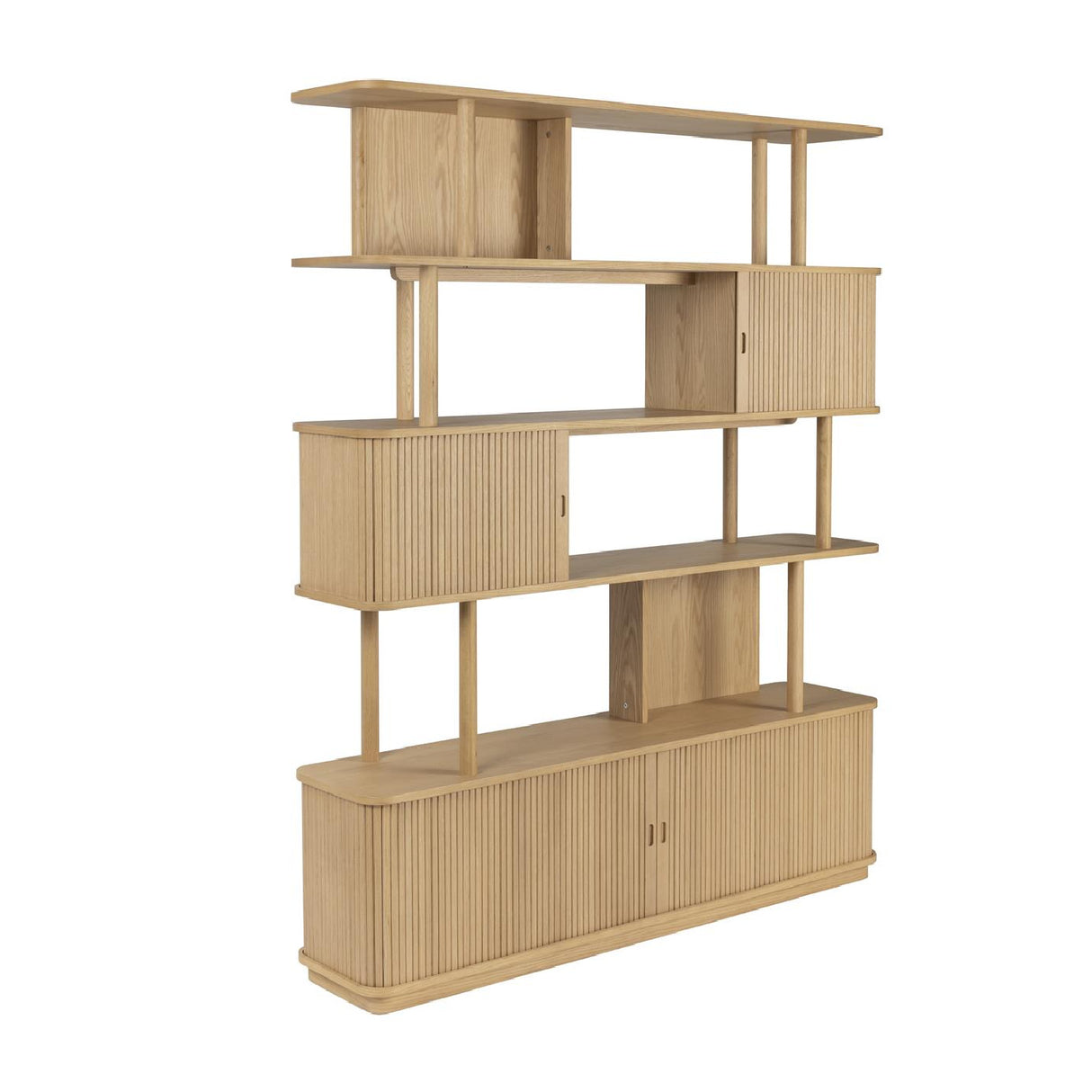   Modern European furniture - Wooden Sliding Door 5-Layer Bookcase - www.oroa.com | Oroa.com
