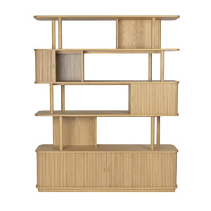   Modern European furniture - Wooden Sliding Door 5-Layer Bookcase - www.oroa.com | Oroa.com