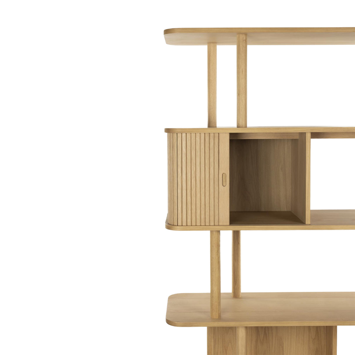  Modern European furniture - Wooden Sliding Door 5-Layer Bookcase - www.oroa.com | Oroa.com