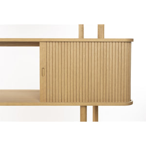   Modern European furniture - Wooden Sliding Door 5-Layer Bookcase - www.oroa.com | Oroa.com