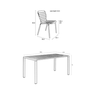   Modern European furniture - Aluminum Garden Table & Chair Set (2) - www.oroa.com | Oroa.com