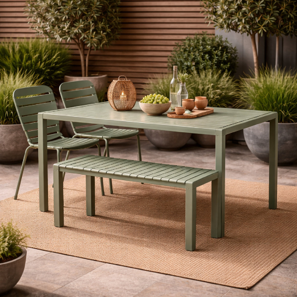   Modern European furniture - Aluminum Outdoor Garden Table & Chair Set - www.oroa.com | Oroa.com