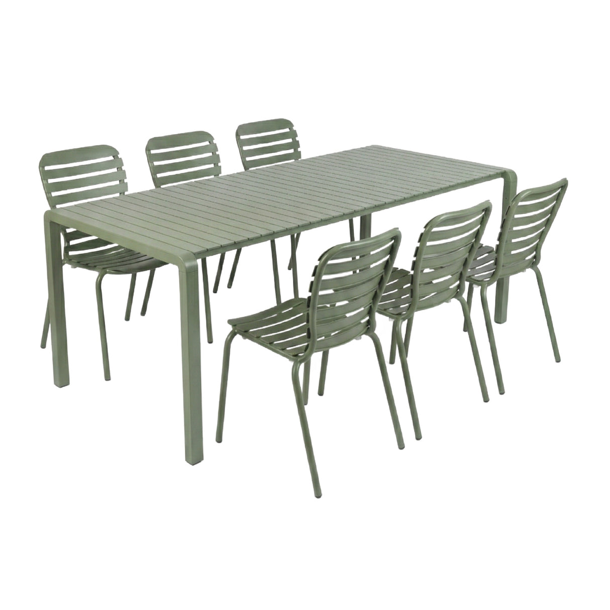   Modern European furniture - Aluminum Garden Table & Chair Set (6) - www.oroa.com | Oroa.com