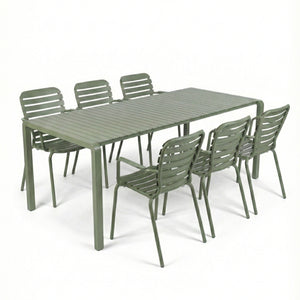   Modern European furniture - Aluminum Garden Table & Armchair Set (6) - www.oroa.com | Oroa.com