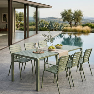   Modern European furniture - Aluminum Garden Table & Armchair Set (6) - www.oroa.com | Oroa.com