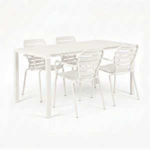   Modern European furniture - Aluminum Garden Table & Armchair Set (4) - www.oroa.com | Oroa.com
