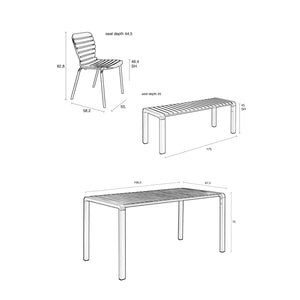   Modern European furniture - Aluminum Outdoor Garden Table & Chair Set - www.oroa.com | Oroa.com