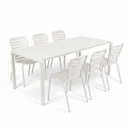   Modern European furniture - Aluminum Garden Table & Chair Set (6) - www.oroa.com | Oroa.com