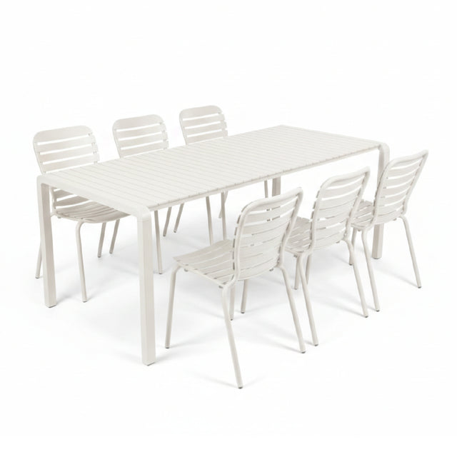Modern European furniture - Aluminum Garden Table & Chair Set (6) - www.oroa.com