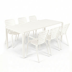   Modern European furniture - Aluminum Garden Table & Armchair Set (6) - www.oroa.com | Oroa.com
