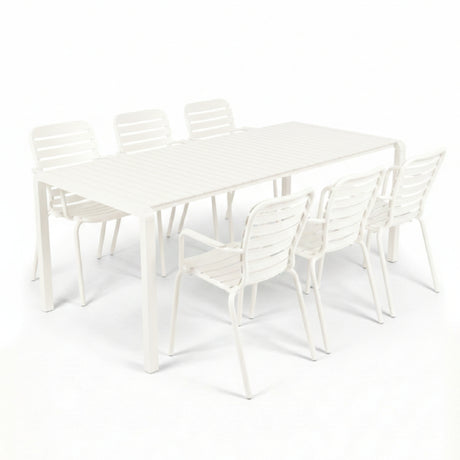   Modern European furniture - Aluminum Garden Table & Armchair Set (6) - www.oroa.com | Oroa.com