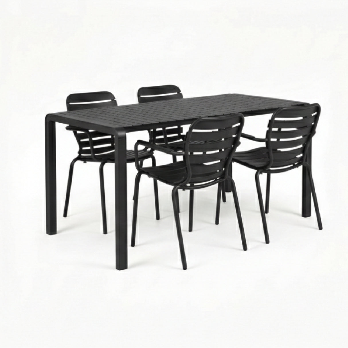   Modern European furniture - Aluminum Garden Table & Armchair Set (4) - www.oroa.com | Oroa.com