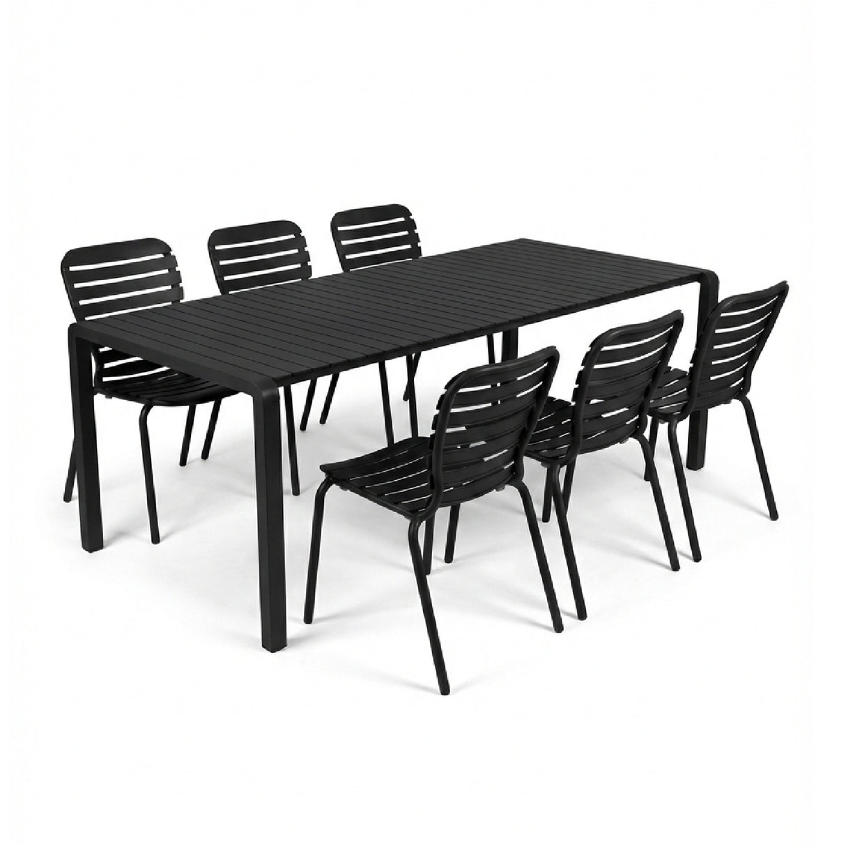   Modern European furniture - Aluminum Garden Table & Chair Set (6) - www.oroa.com | Oroa.com