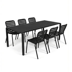   Modern European furniture - Aluminum Garden Table & Chair Set (6) - www.oroa.com | Oroa.com