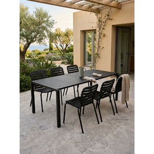   Modern European furniture - Aluminum Garden Table & Chair Set (6) - www.oroa.com | Oroa.com