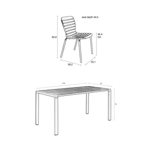   Modern European furniture - Aluminum Garden Table & Chair Set (6) - www.oroa.com | Oroa.com