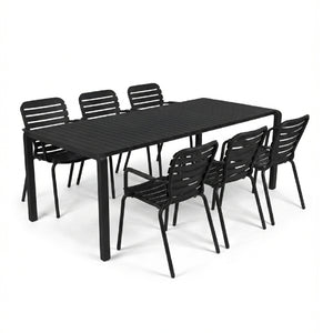   Modern European furniture - Aluminum Garden Table & Armchair Set (6) - www.oroa.com | Oroa.com