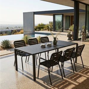   Modern European furniture - Aluminum Garden Table & Armchair Set (6) - www.oroa.com | Oroa.com