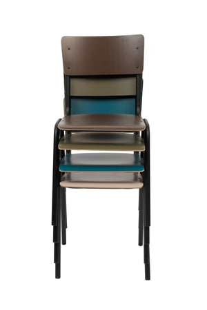 Steel-Framed Stackable Chairs (4) | Zuiver Back To School | Oroa.com
