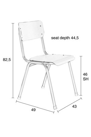 Aluminum Stackable Outdoor Chairs (2) | Zuiver Back To School | Oroa.com