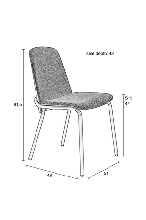 Minimalist Dining Chair (2) | Zuiver Clip | OROA.com