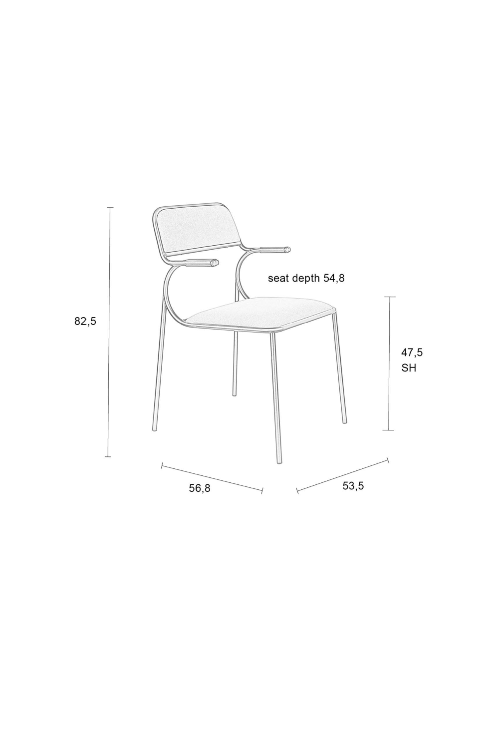 Modern Dining Armchair Set (2) | Zuiver Alba | OROA.com