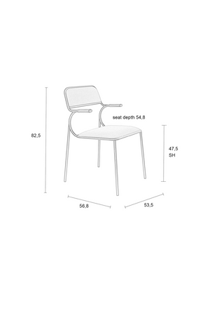 Modern Dining Armchair Set (2) | Zuiver Alba | OROA.com