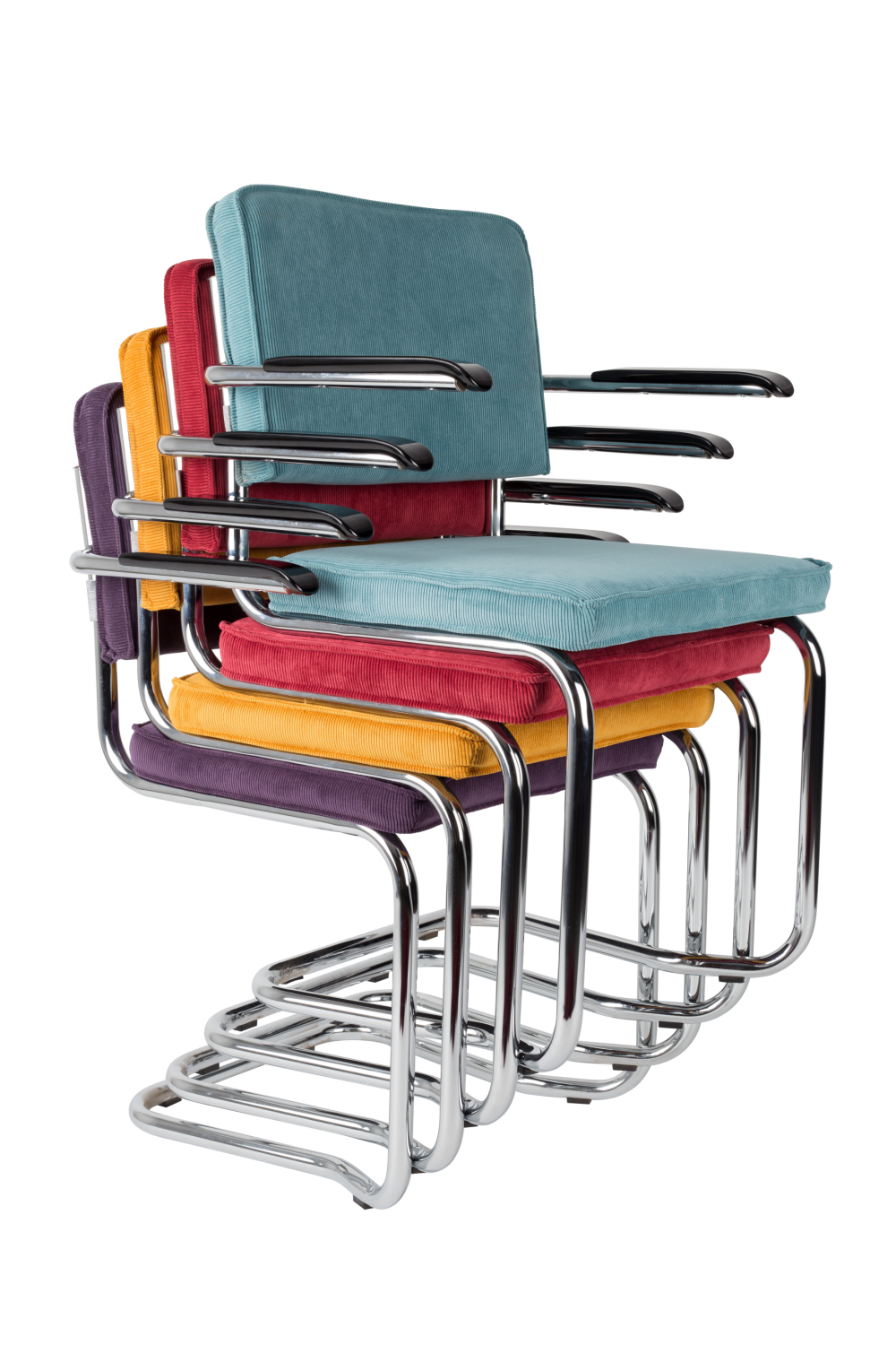 Modern Ribcord Dining Armchair (2) | Zuiver Ridge | OROA.com