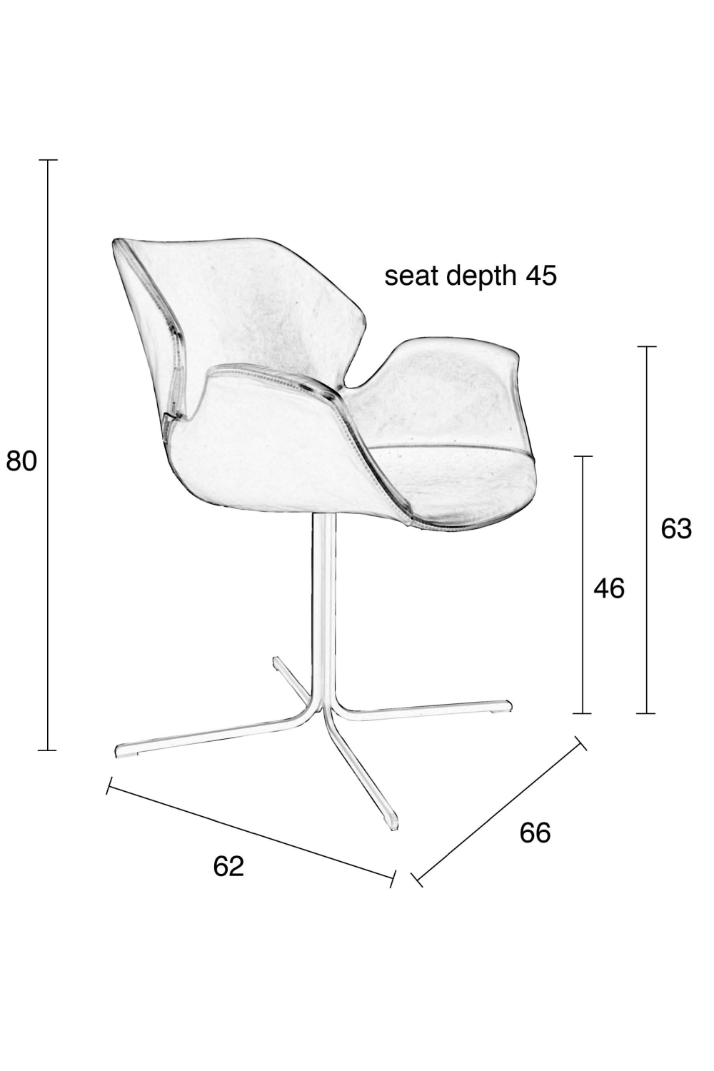 Leather Accent Armchairs (2) | Zuiver Nikki | Oroa.com