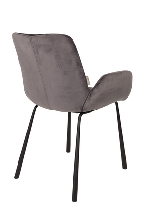 Dark Gray Velvet Dining Chairs (2) | Zuiver Brit | OROA.com