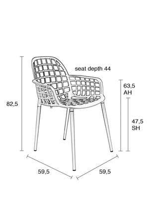 Aluminum Garden Dining Armchairs (2) | Zuiver Albert Kuip | Oroa.com