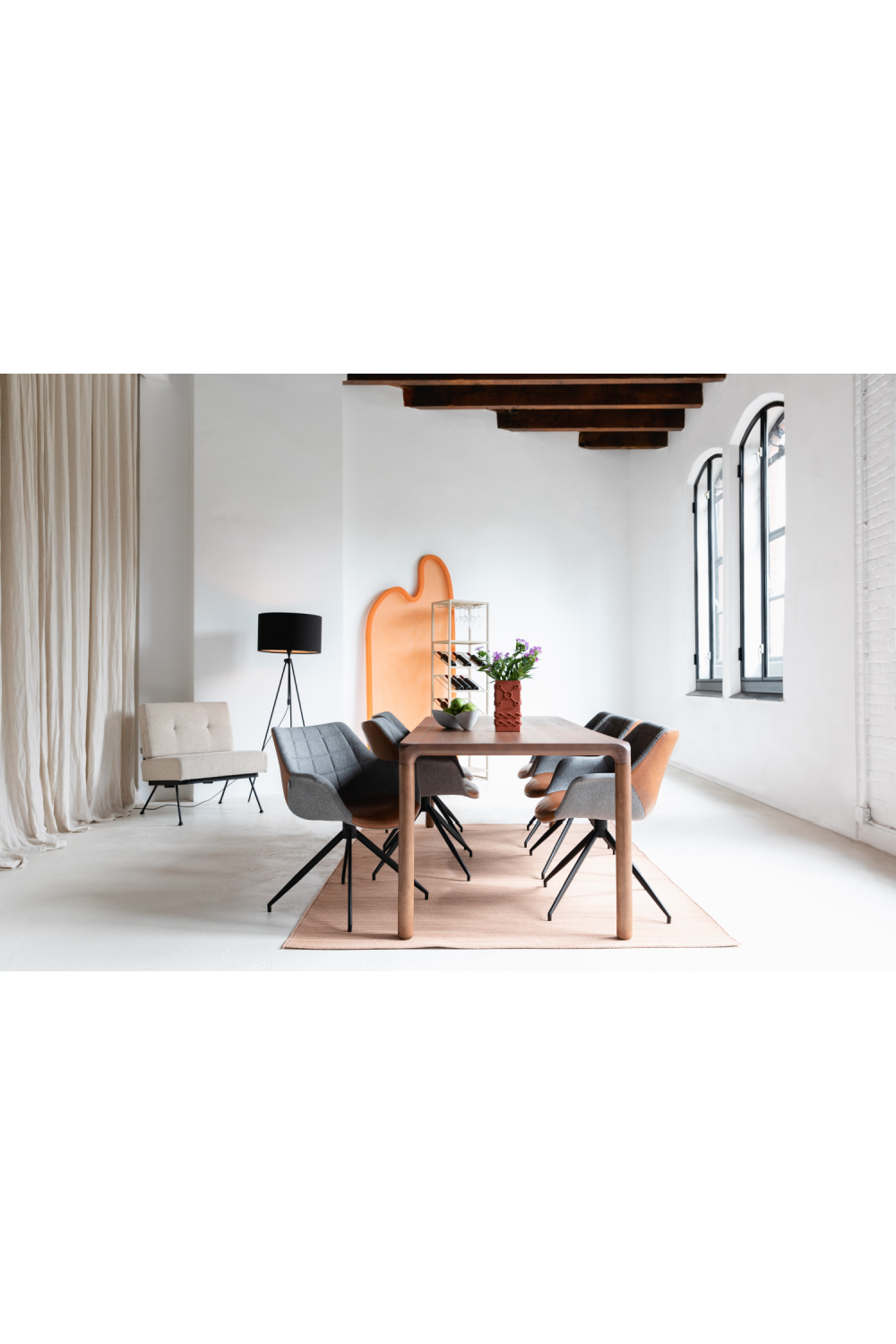 Upholstered Swivel Armchair Set (2) | Zuiver Doulton | OROA.com