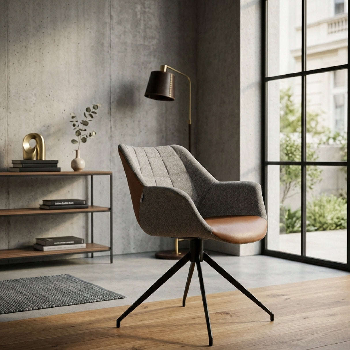   Upholstered Swivel Armchair Set (2) | Oroa.com