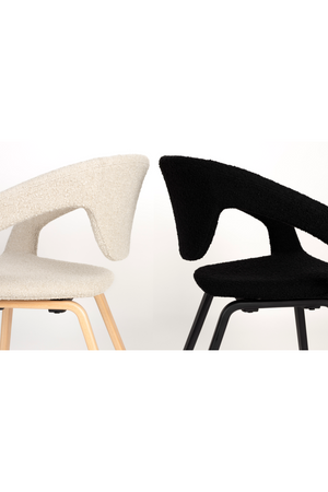 Bouclé Dining Armchairs (2) | Zuiver Flexback | OROA.com