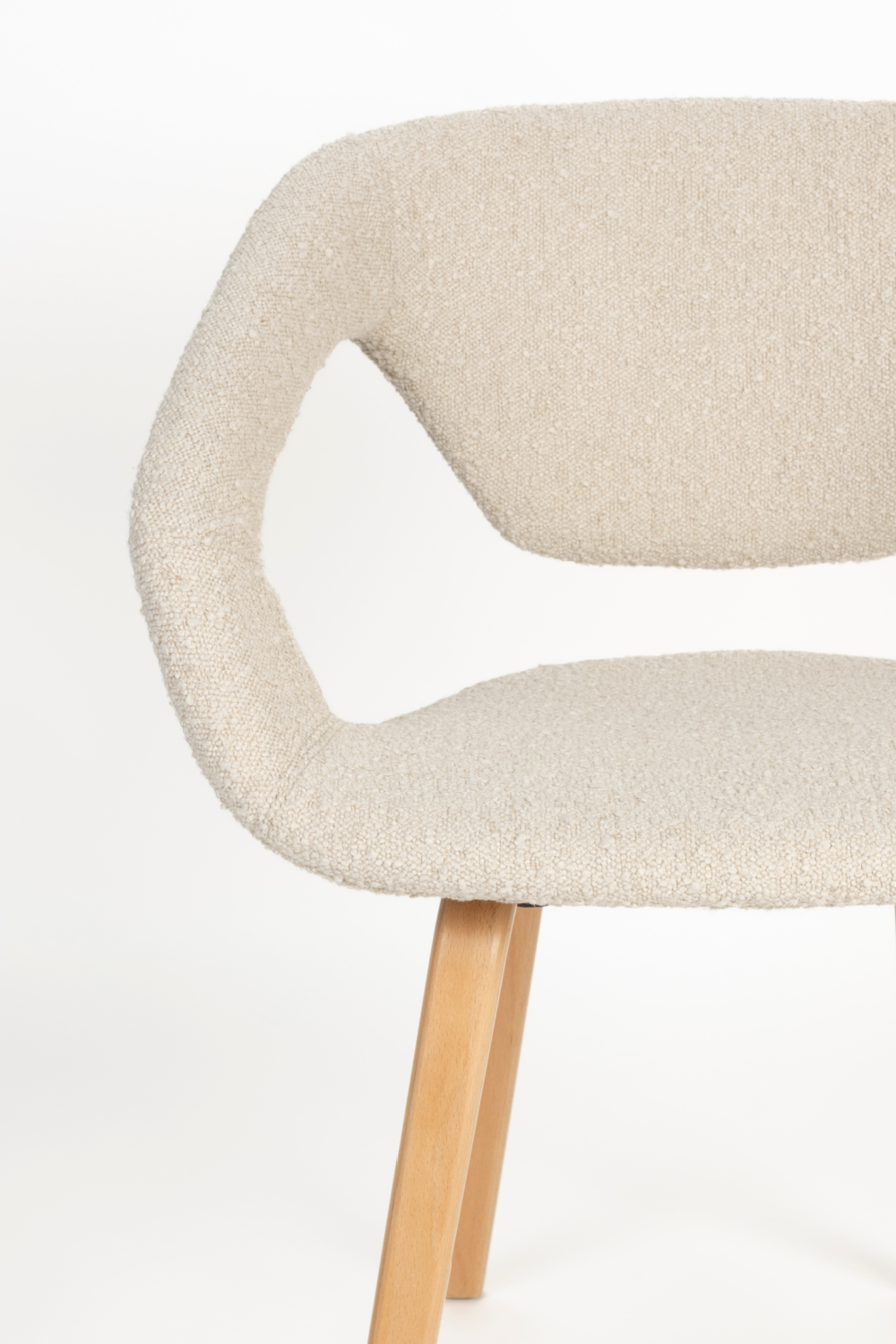 Bouclé Dining Armchairs (2) | Zuiver Flexback | OROA.com