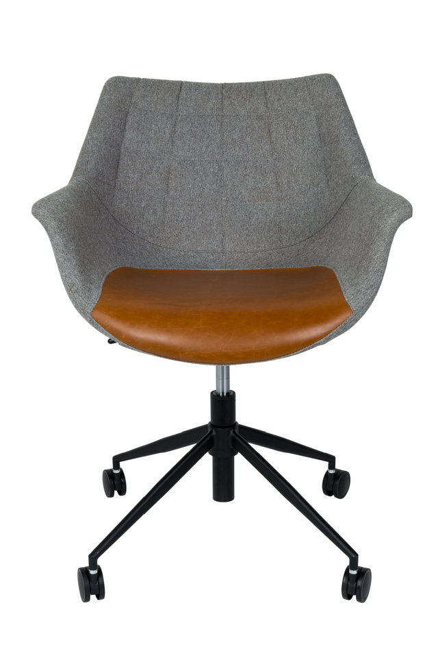 Vintage Brown Leather Office Chair | Zuiver Doulton | OROA.com