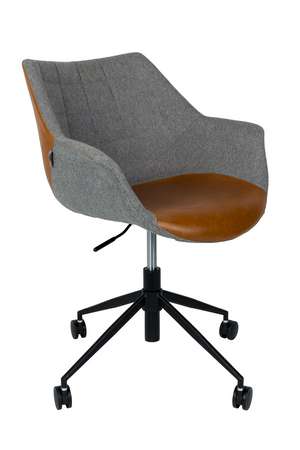 Vintage Brown Leather Office Chair | Zuiver Doulton | OROA.com