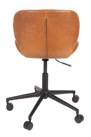 Cognac Leather Bucket Office Chair | Zuiver OMG | OROA.com