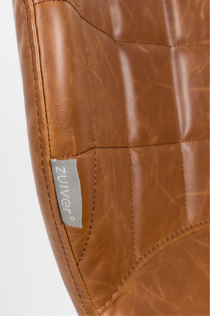 Cognac Leather Bucket Office Chair | Zuiver OMG | OROA.com