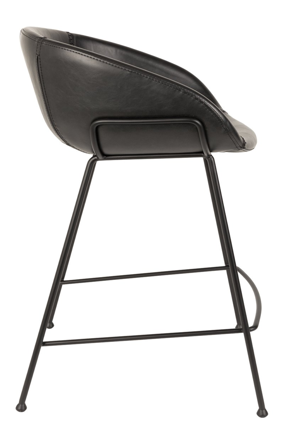 Baseball-Stitched Leather Counter Stools (2) | Zuiver Feston | Oroa.com