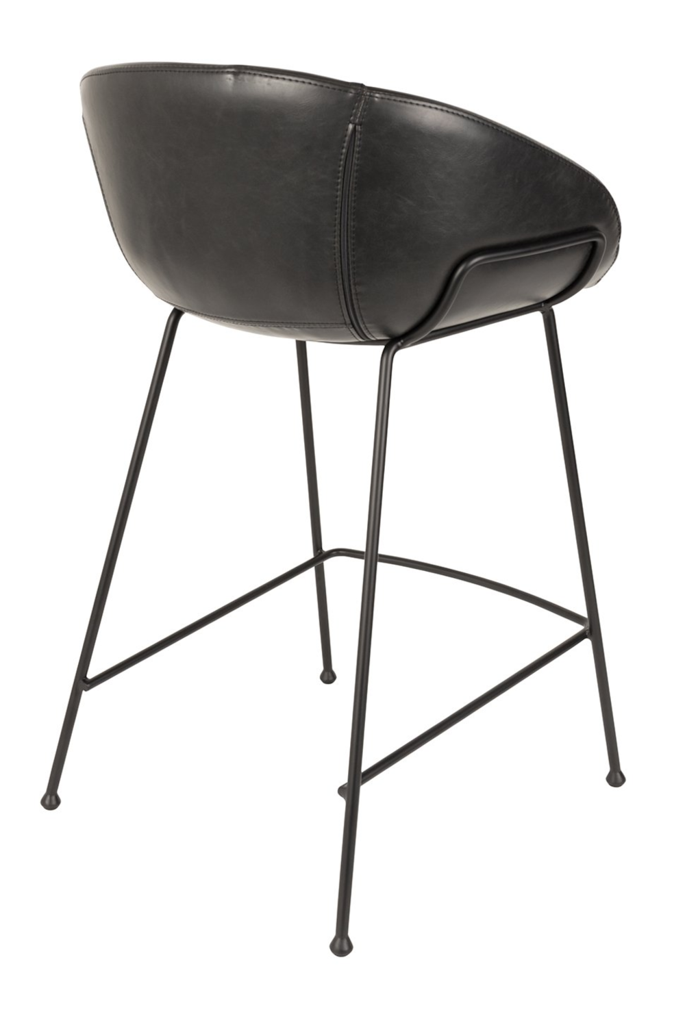 Baseball-Stitched Leather Counter Stools (2) | Zuiver Feston | Oroa.com