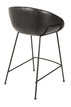 Baseball-Stitched Leather Counter Stools (2) | Zuiver Feston | Oroa.com