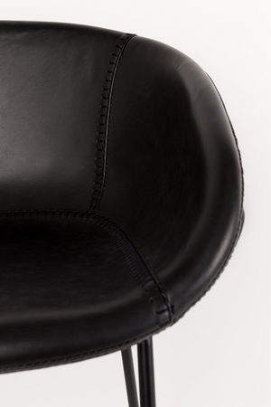 Baseball-Stitched Leather Counter Stools (2) | Zuiver Feston | Oroa.com