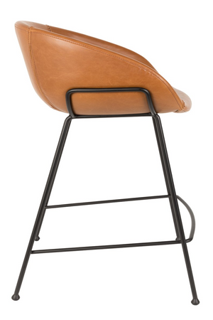 Baseball-Stitched Leather Counter Stools (2) | Zuiver Feston | Oroa.com